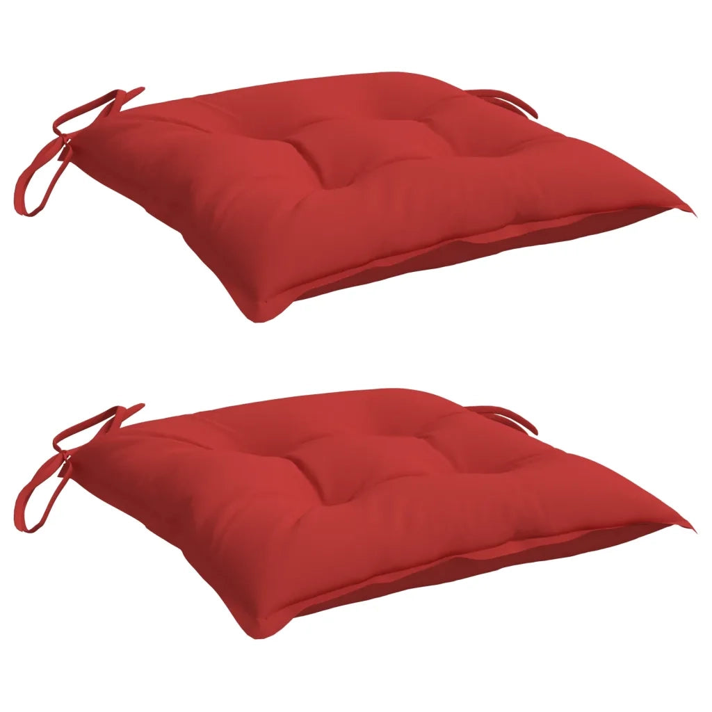 Cuscini per Sedia 2 pz Rossi 40x40x7 cm in Tessuto Oxford 361468