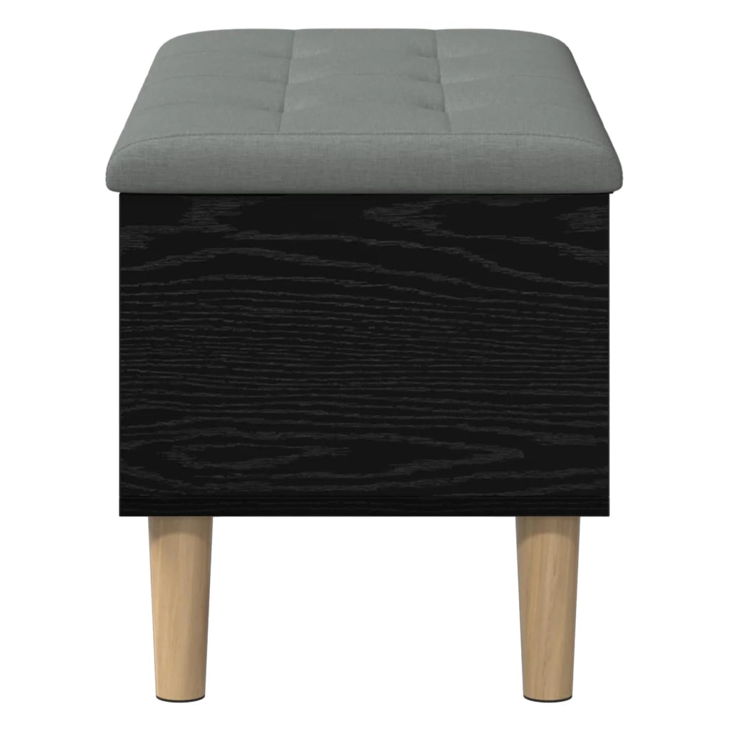 Panchina con Cuscino Rovere Nero 82 x 42 x 46 cm 8017743
