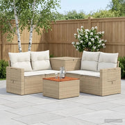 Set di divani 6 pz Beige e Bianco Crema 3447470