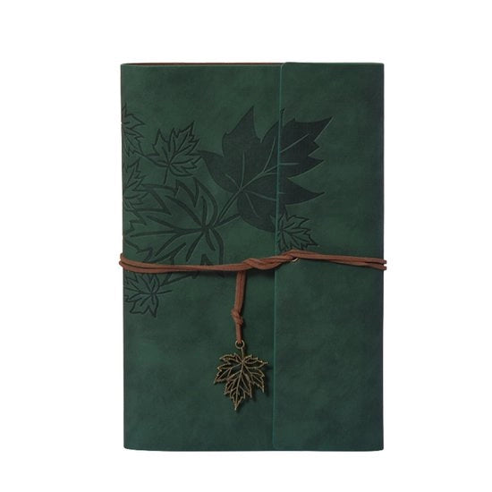 Diario di viaggio in pelle, A6, 18,5 x 12 cm, vintage, con cerniera, con pagine bianche, diario e quaderno di disegno, carta spessa, copertina morbida, libro per scrivere le proprie ricette, verde