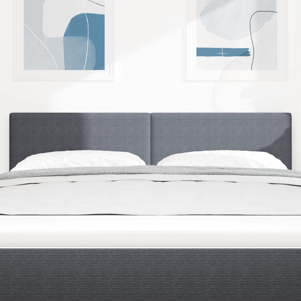 Testiera LED Design Semplice Grigio Scuro 80 cm Tessuto Corduroy di