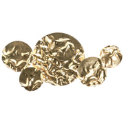 Decorazione da parete in ferro dorato da appendere elemento decorativo verticale e orizzontale stile metallico glamour