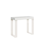 Consolle allungabile 90x40/196 cm Tecno Small telaio Bianco - Bianco Frassino