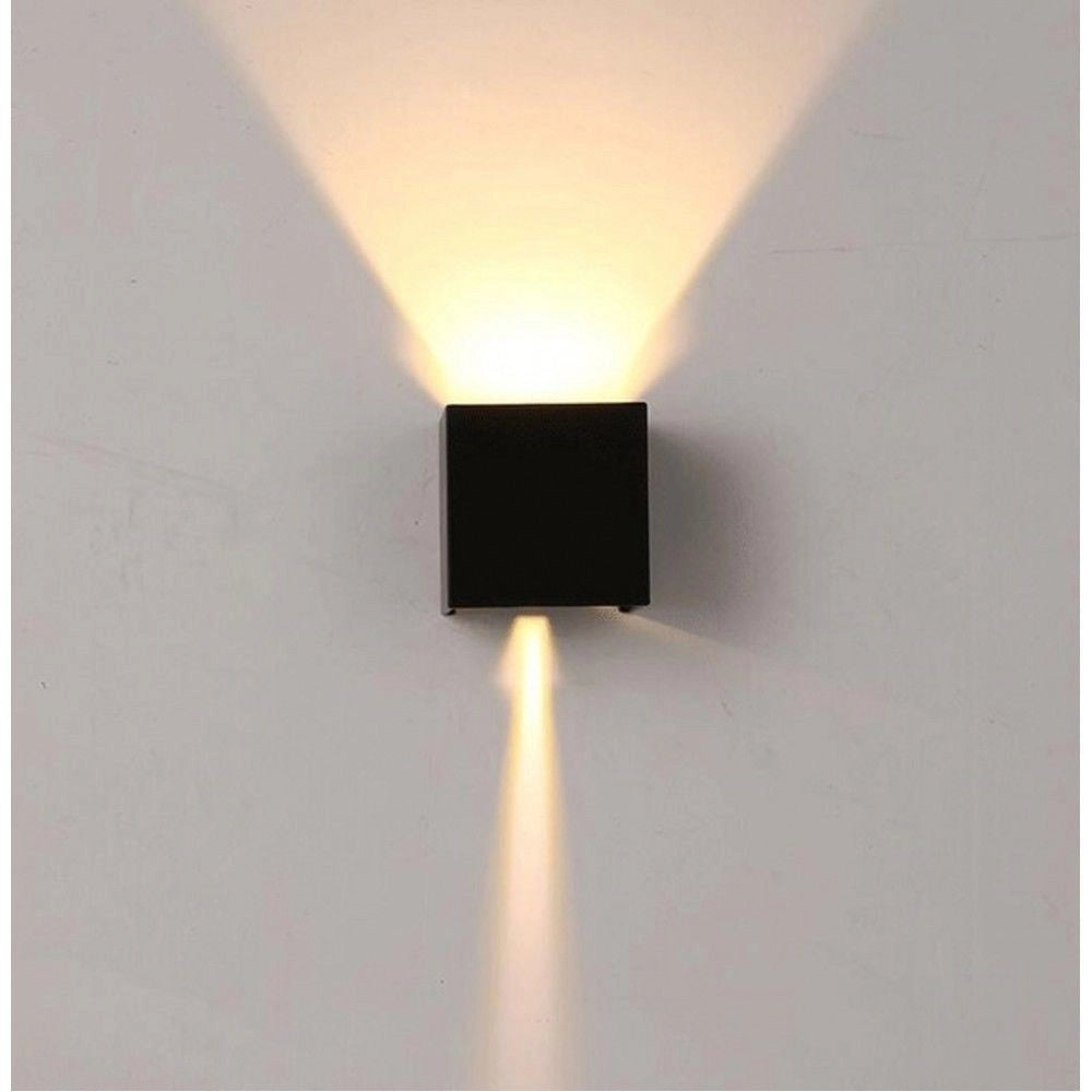 Trade Shop - Applique Cubo Led 40w Per Uso Esterno Ip65 Doppia Luce Regolabile 3600 Lumen - -bianco Caldo      -