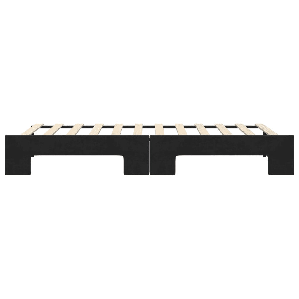 vidaXL Divano Letto con Letto Estraibile Nero 90x200 cm in Velluto