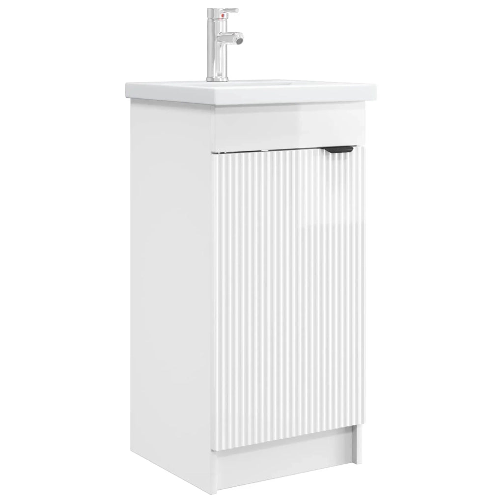 Mobile da bagno con lavabo Bianco Lucido 42 x 40 x 84,5 cm 890088