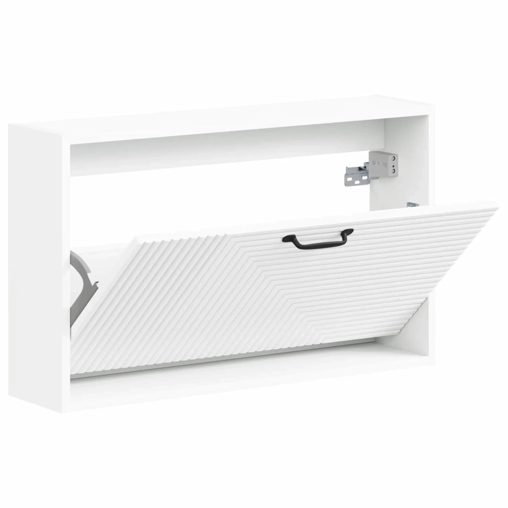 Mobiletto per Scarpe da Muro HAARLEM 71 x 17 x 43 cm Bianco 896845