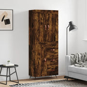 Credenza Rovere Fumo  69,5x34x180 cm in Legno Multistrato 3199790