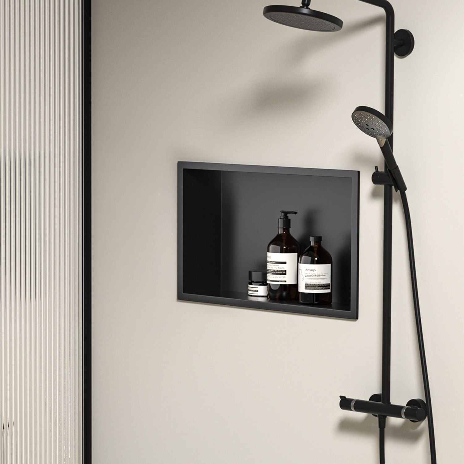 Mensola Bagno 30x45 Black Mat
