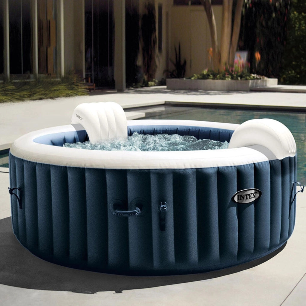 Intex 28430EX PureSpa Bubble Massage Vasca Idromassaggio Gonfiabile 4 posti 140 getti Riscaldatore 2200W 795 L colore Blu Navy