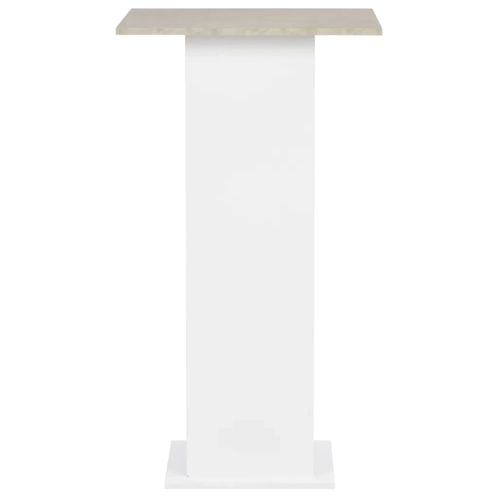 Tavolo da Bar Bianco e Cemento 60x60x110 cm