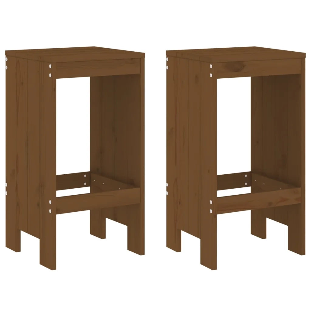 Set Bar da Giardino 3 pz | Set Salotto da Giardino ambra in Legno Massello di Pino