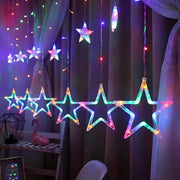 CATENA LUMINOSA STELLA LUCE RGB COLORI STELLE LUCI LED NATALE FESTE ADDOBBI
