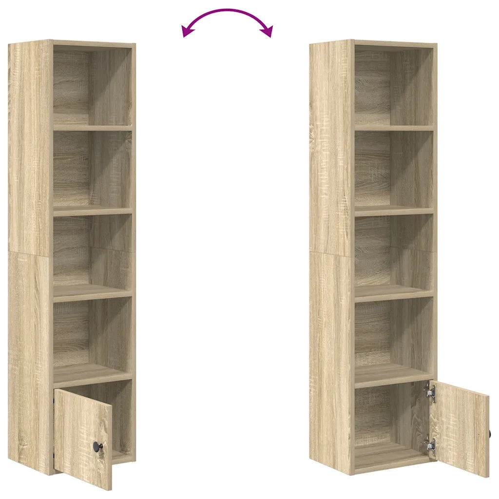 Libreria Rovere Sonoma 31x24x127 cm in Legno Multistrato 860348