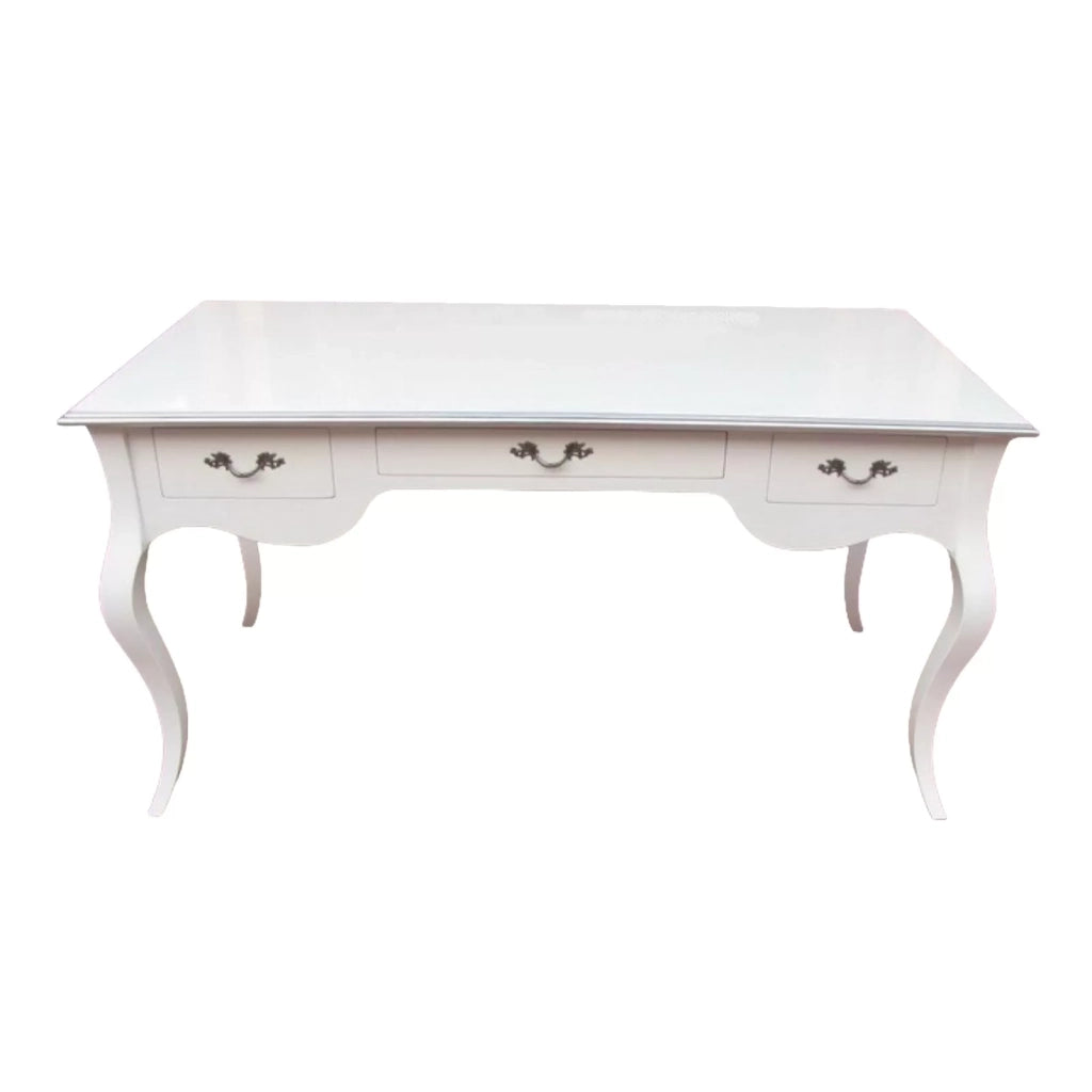Scrivania in legno laccato bianco opaco l.150 x p.75 h.80 - Mobili 2G