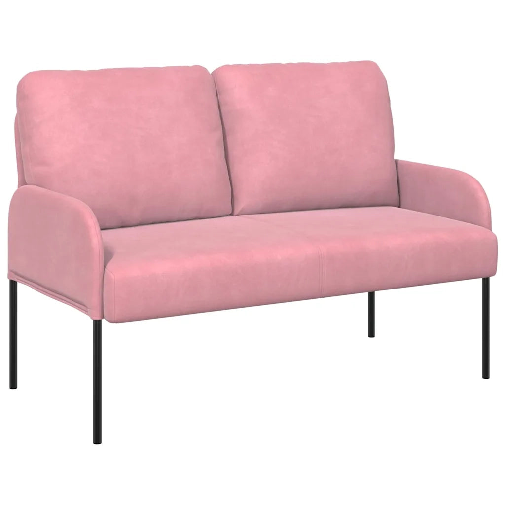 Divano | Divano da soggiorno | Sofa con cuscino 110cm Rosa Legno compensato