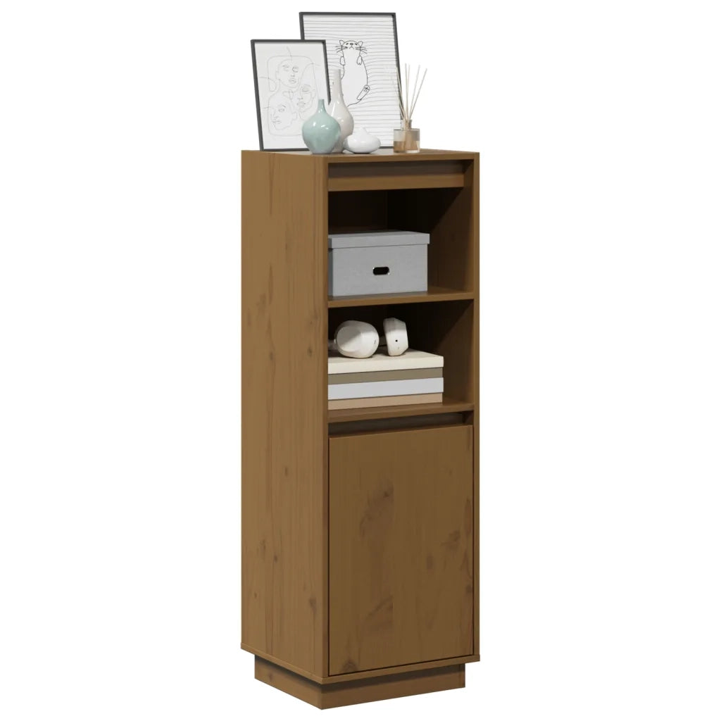 Credenza Marrone Miele 37x34x110 cm in Legno Massello di Pino cod mxl 14863