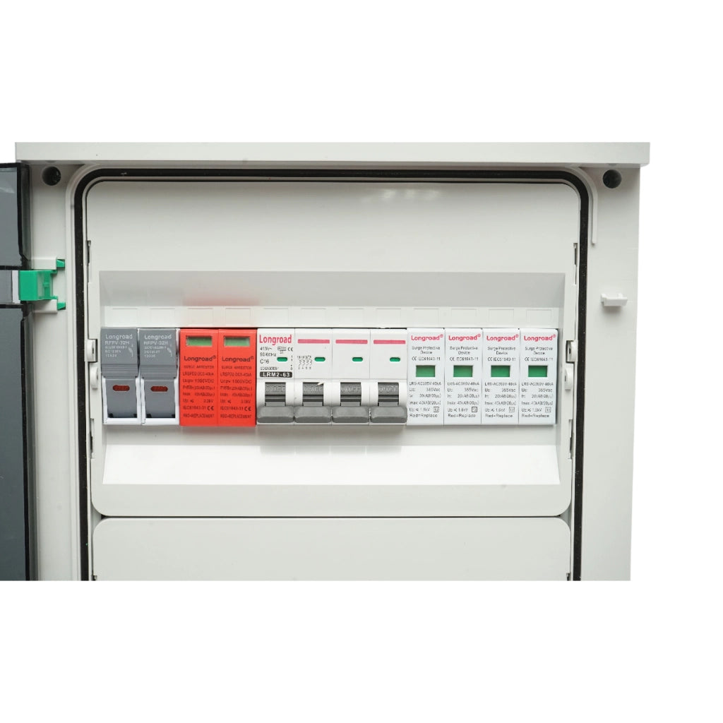 Quadro con fusibile di protezione da 380 V per impianti fotovoltaici DC/AC da 5-10 KW con 2 stringhe
