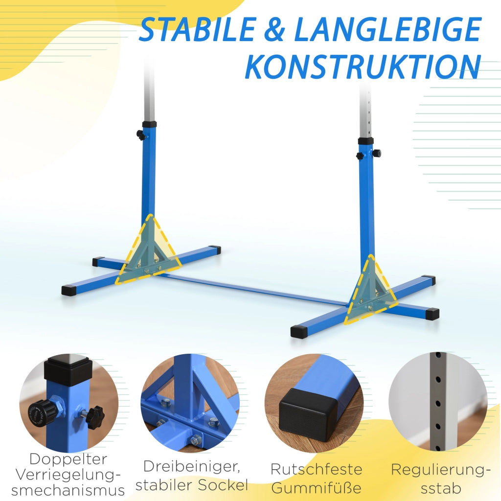 Sbarra per Ginnastica Bambini ¨C zephmum ¨C Regolabile Blu 75 kg