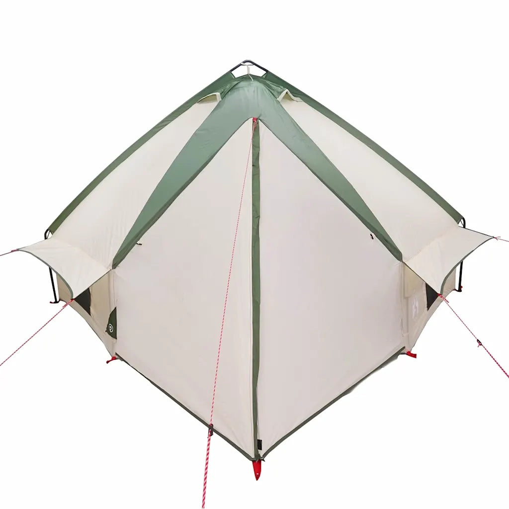 Tenda Teepee per 8 Persone Verde e Bianco 490 x 410 x 210 cm