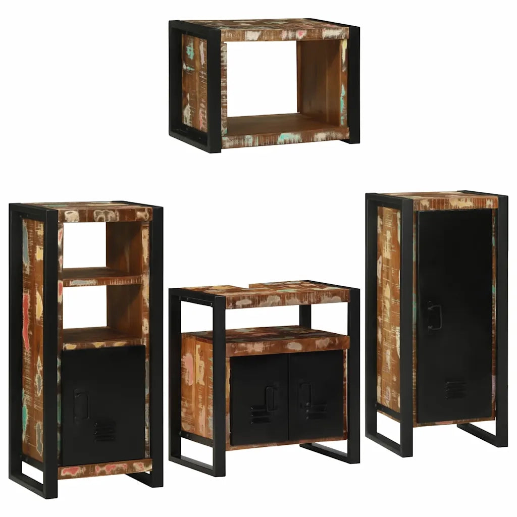 Set di mobili per il bagno 4 pcs Legno massello riciclato 3305681