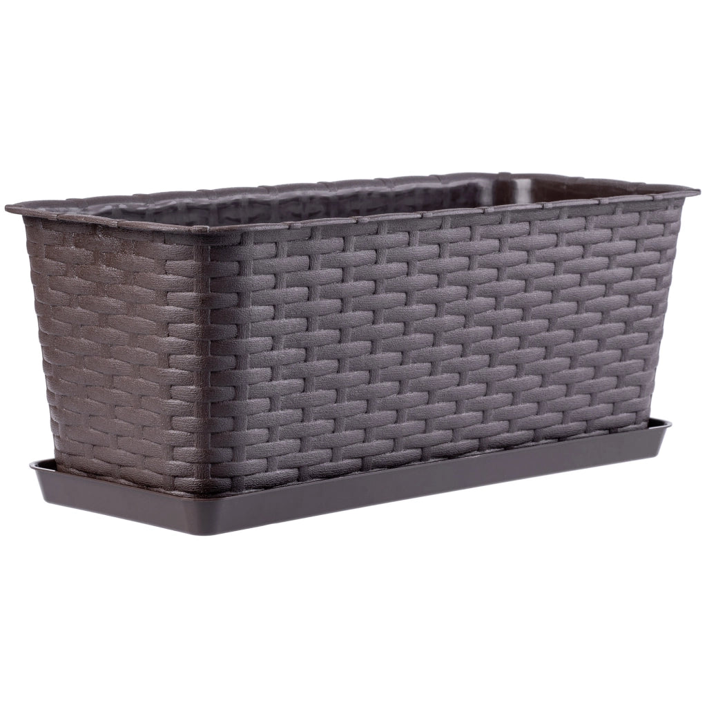 Fioriera da balcone KADAX con supporto, 40 cm, marrone.