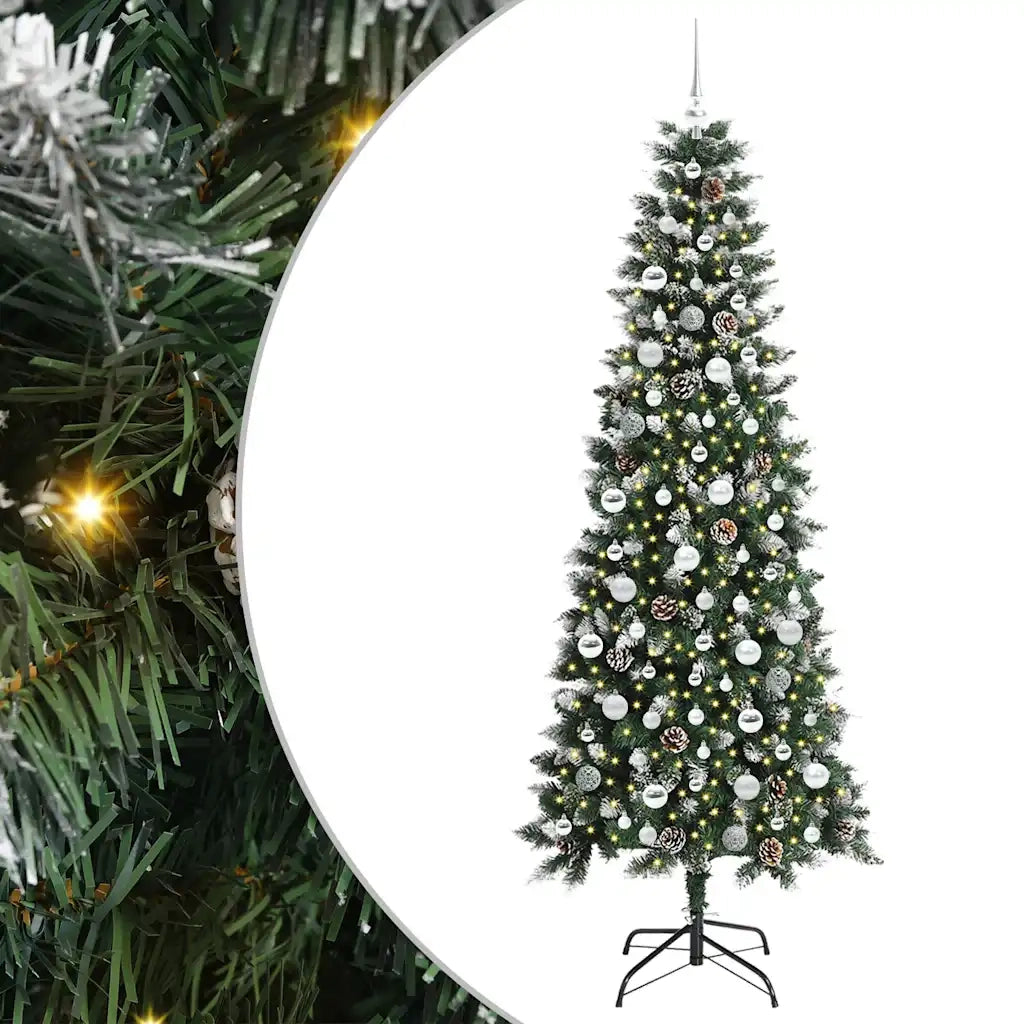 Albero di Natale artificiale con 300 LED Verde 210 cm 3395837