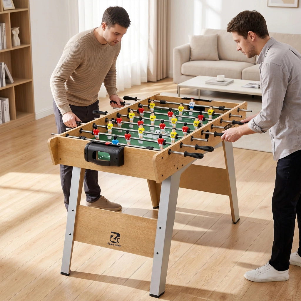 Calcio Balilla Tavolo da Gioco 121x87x 77 cm 22 Giocatori Segnapunti Manuali Legno Naturale Verde