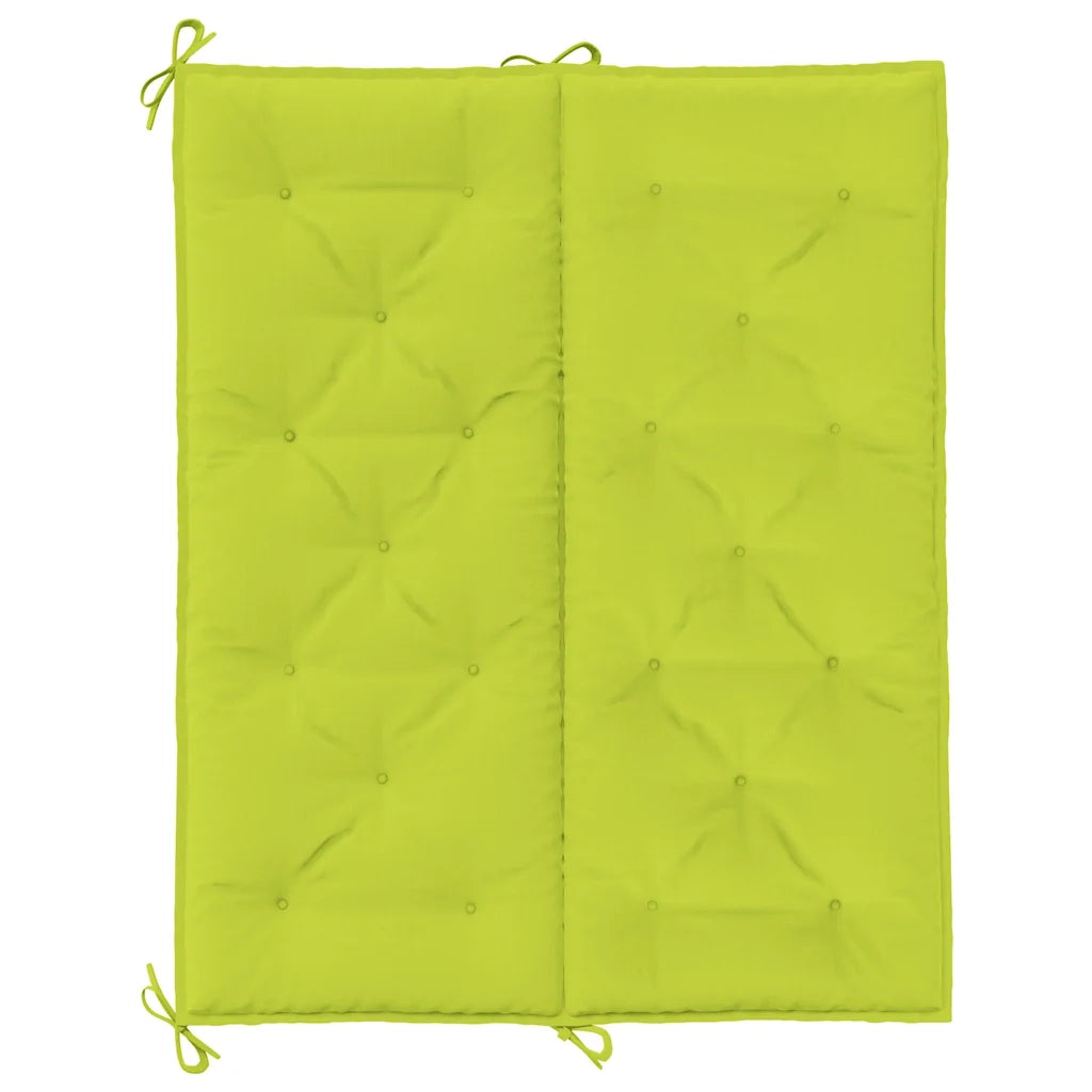 Cuscini per Panca 2 pz Verde Intenso 120x50x7 cm Tessuto Oxford