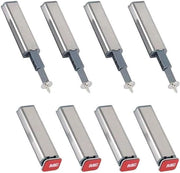 Sistema push-to-open 8 pezzi per porta scorrevole - dumper buffer cassetta di arresto magnetica - cardini - grigio argento
