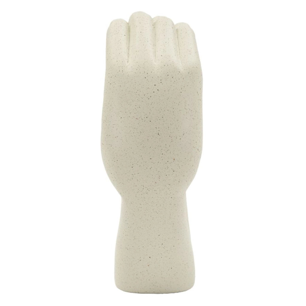 Scultura Cuore 1, Beige, Poliresina, 16,5x7x20 cm
