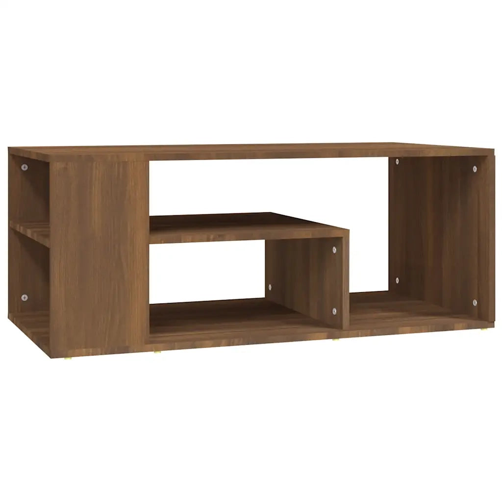 Tavolino Salotto Rovere Marrone 100x50x40cm Legno Multistrato cod mxl 29739