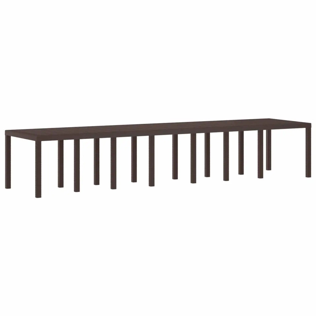 Tavolo da Giardino Marrone 400 x 100 x 73 cm polyrattan 3378529