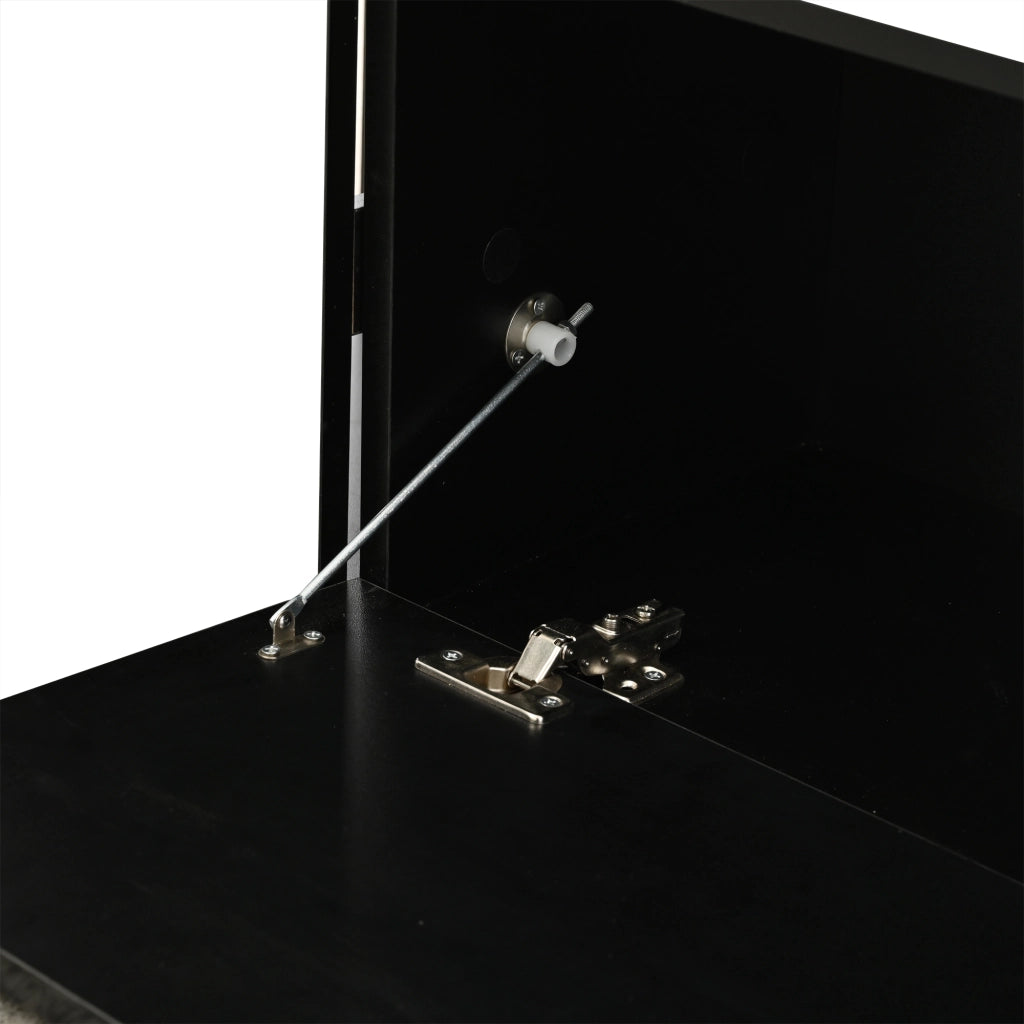 Mobile Parete Soggiorno con Vetrina e TV ¨C MINIMAL ¨C Nero