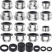 Set di Adattatori di Aria per Cucina con 16 Pezzi - Adattatore per Rubinetto Maschio-Femmina - Connessione per Tubo di Giardino - Filtro d'Acqua - Connessione Standard per Tubo - Divertitore di Tubo