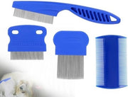 Set di pettini per animali domestici - 4 pettini metallici per cura del pelo