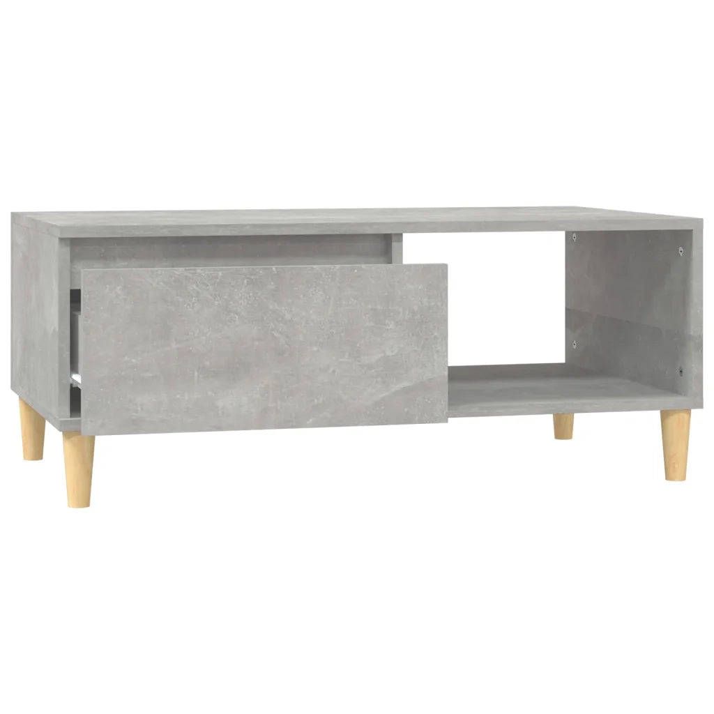 Tavolino Salotto Grigio Cemento 90x50x36,5 cm Legno Multistrato cod mxl 9855