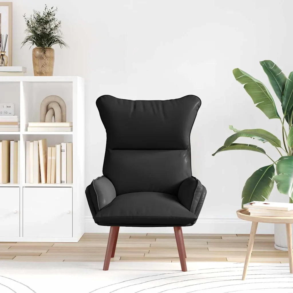 Poltrona | Sedia Relax Nero 69 x 74 x 93 cm Pelle Artificiale