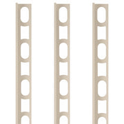 Profili in alluminio verniciato colore bianco antico 123 a l per finitura parete proangle *** pezzi 3 pz, confezione 1