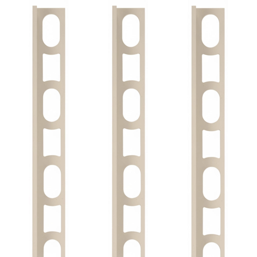 Profili in alluminio verniciato colore bianco antico 123 a l per finitura parete proangle *** pezzi 3 pz, confezione 1