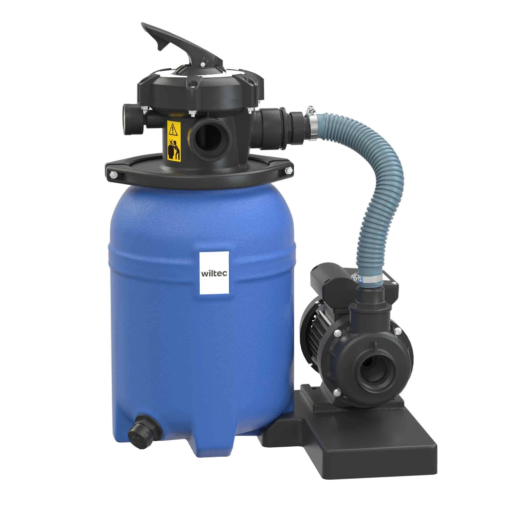 Filtro a sabbia per piscina, 250 W, serbatoio filtrante 14 l, pompa piscina autoadescante 10.000 l/h