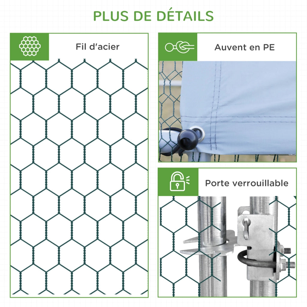 Recinto per giardino esterno ¨C zephmum ¨C grigio 3x8x2 m