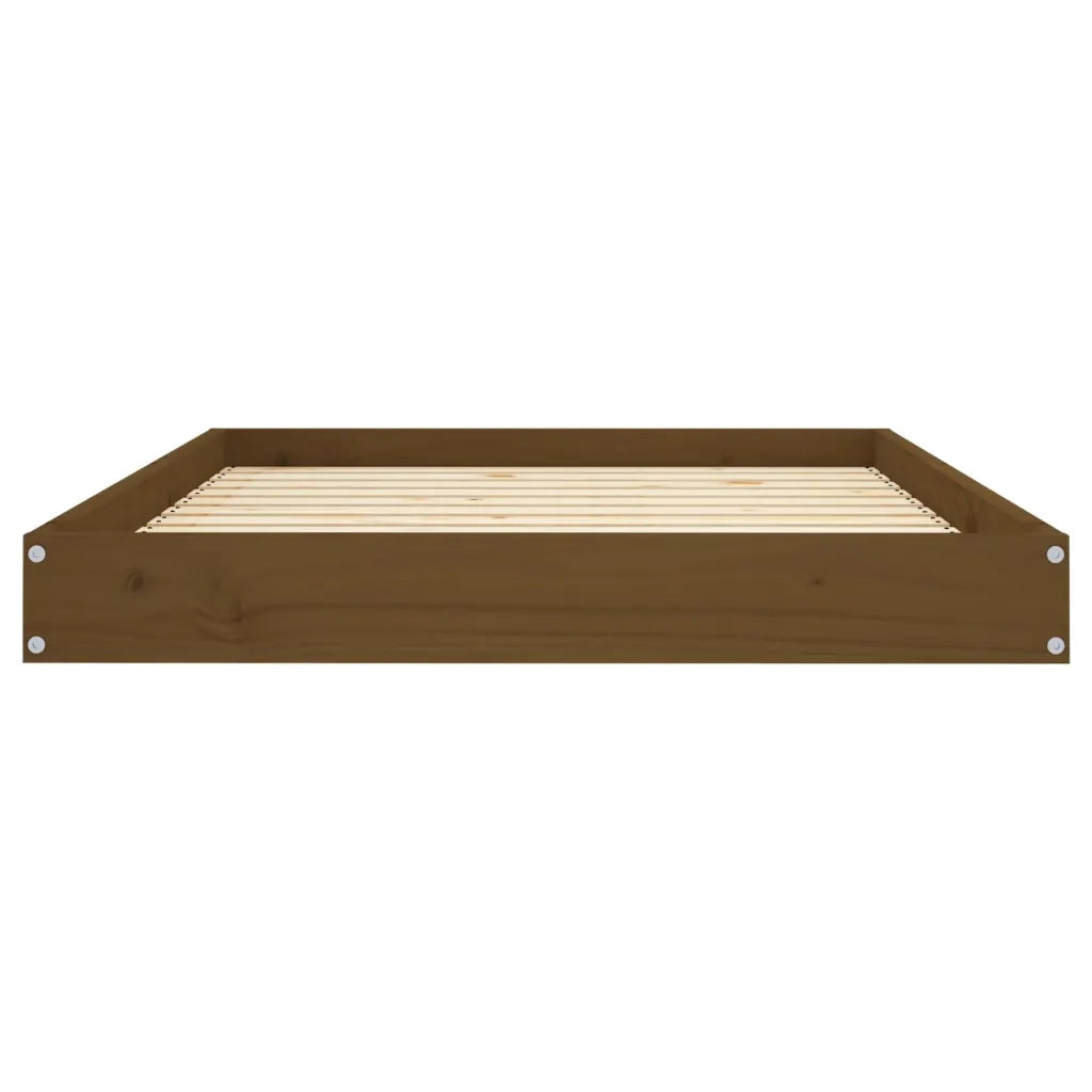 Cuccia per Cani Ambrata 101,5x74x9 cm in Legno Massello di Pino 820869