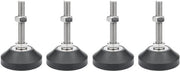 Set di livellatori per mobili - Regolazione altezza fino a 50 mm - Kit da 4 pezzi - Capacità di carico 80 kg - Base antiscivolo - Piastra di supporto in nylon rinforzato - Mobiliere per mobili