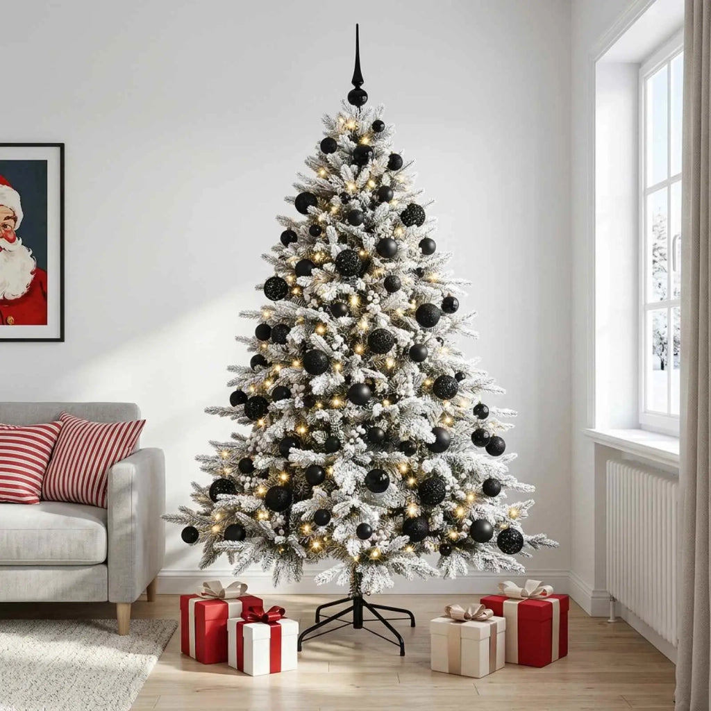 Albero di Natale artificiale con palline 210 cm 300 LED 3466407