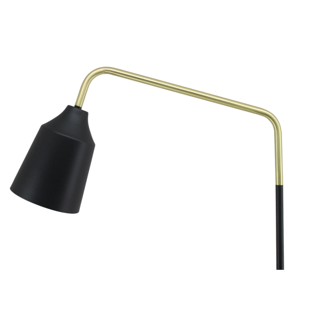 Lampada da terra Capree in ferro nero e rame