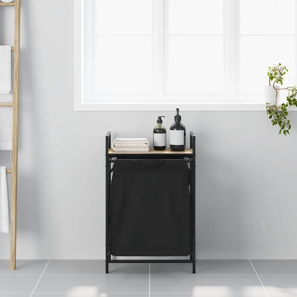 Cesto della Biancheria 1 Scomparto con Ripiano Sonoma Rovere CFW3609447