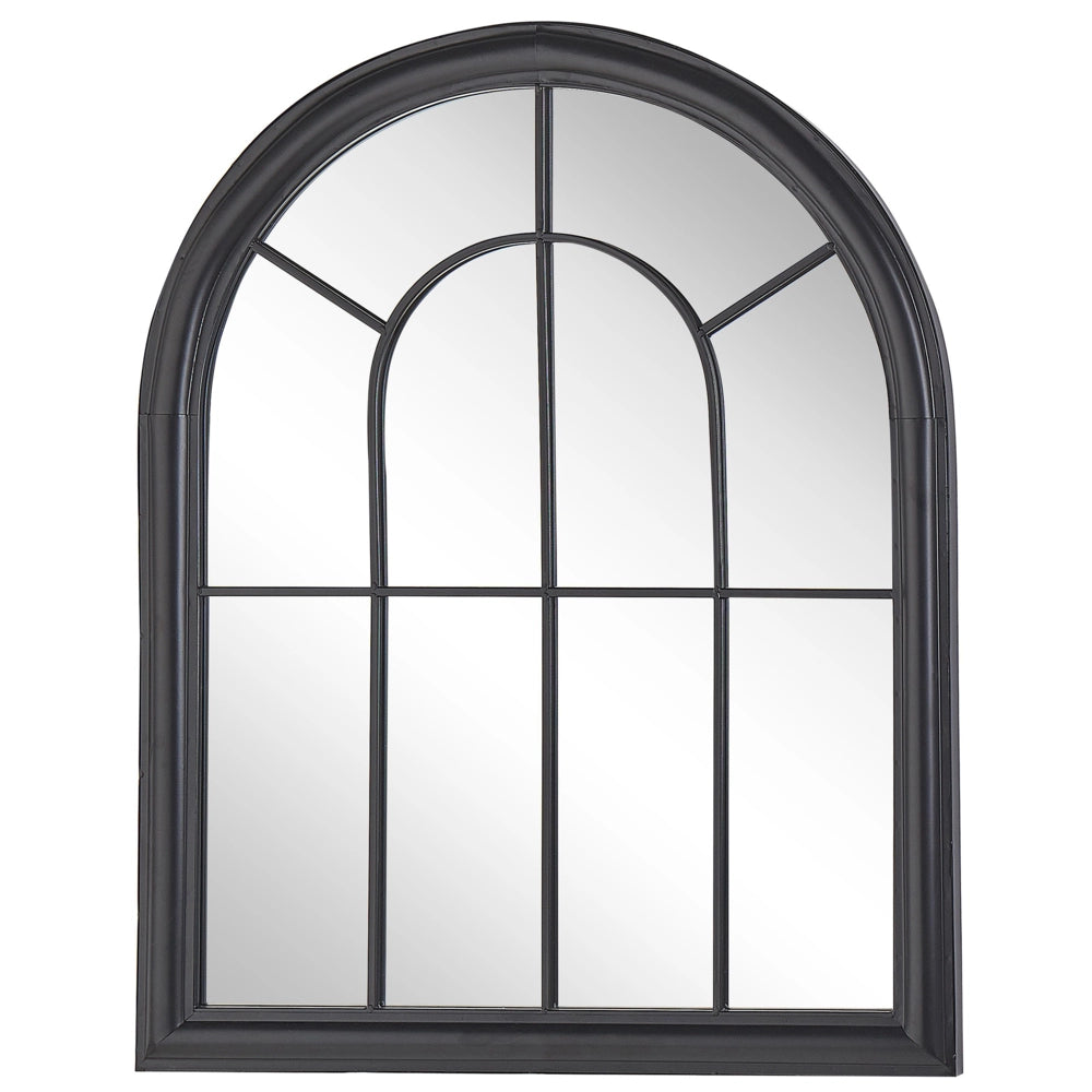 Specchio da parete con cornice in metallo Nero 69 x 89 cm dipinto tradizionale