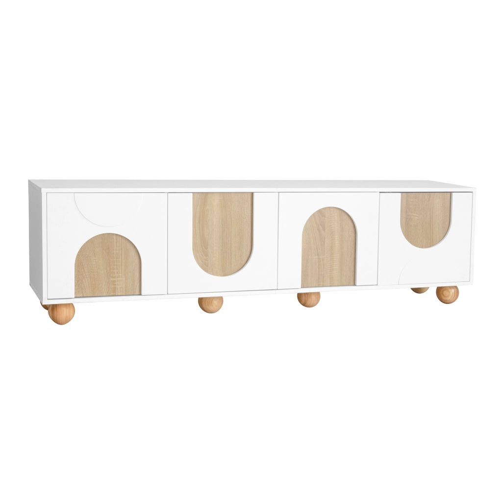 Mobile TV con Ante ¨C MINIMAL ¨C Legno Vintage, 175x38x50 cm
