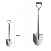 Trade Shop - Pala Attrezzo Da Giardino Giardinaggio Campeggio In Metallo 100 Cm Manico 63312 -